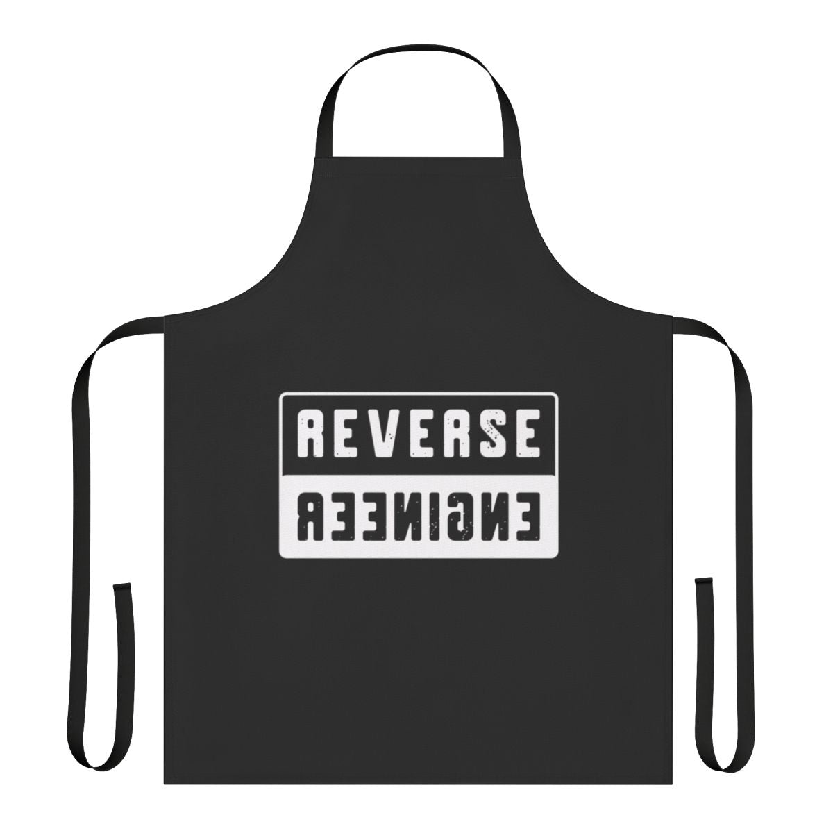 Reverse engineering apron with a humorous design for engineers