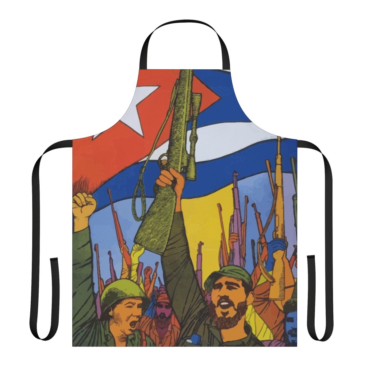 Apron featuring revolutionary figures and symbols