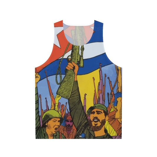 Unisex tank top featuring revolutionary communist icons