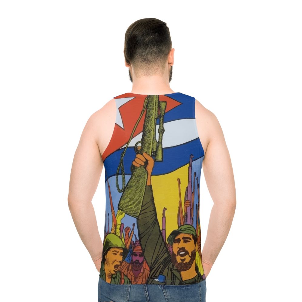 Unisex tank top featuring revolutionary communist icons