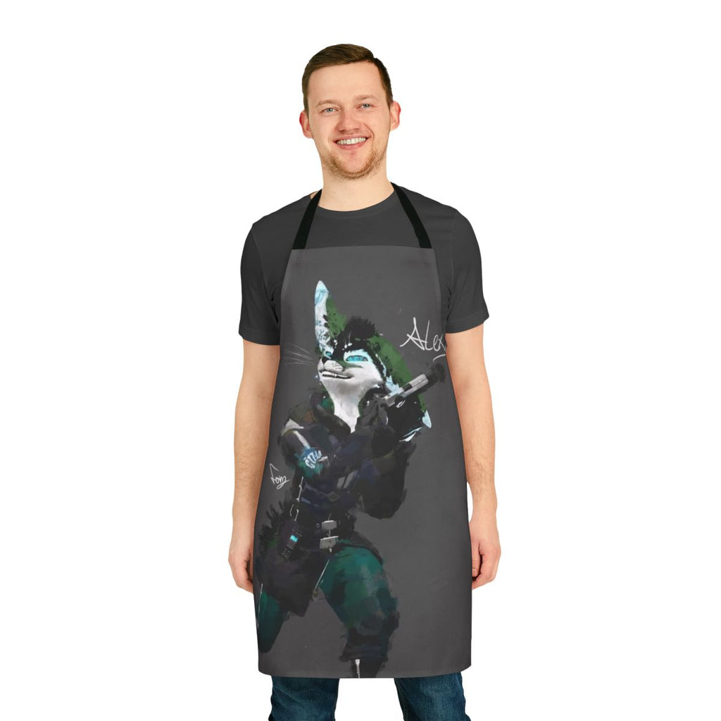 Half-Life Alyx-inspired apron featuring a Rexouium fox character