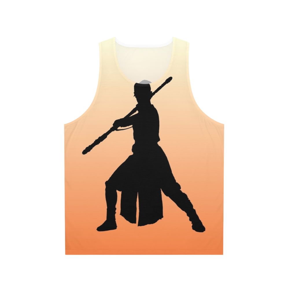 Rey Fighting Stance Silhouette Unisex Star Wars Tank Top