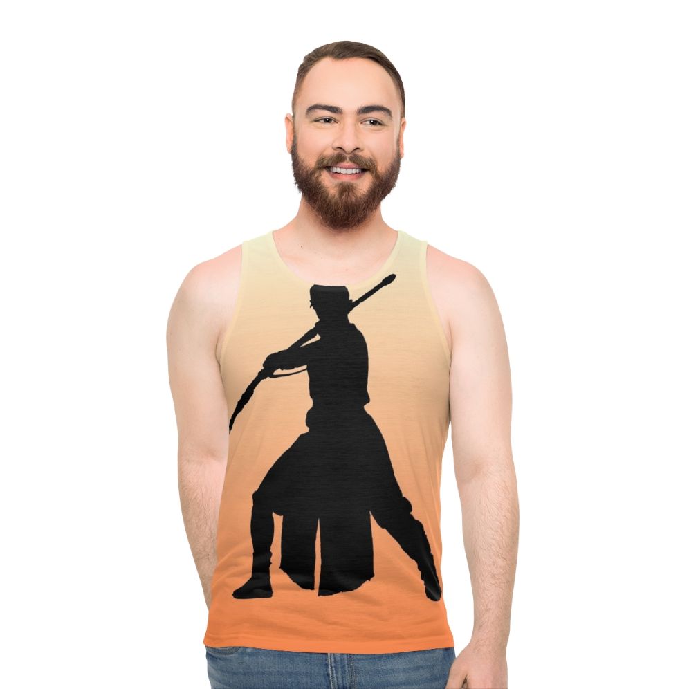 Rey Fighting Stance Silhouette Unisex Star Wars Tank Top