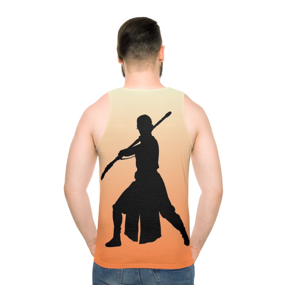 Rey Fighting Stance Silhouette Unisex Star Wars Tank Top