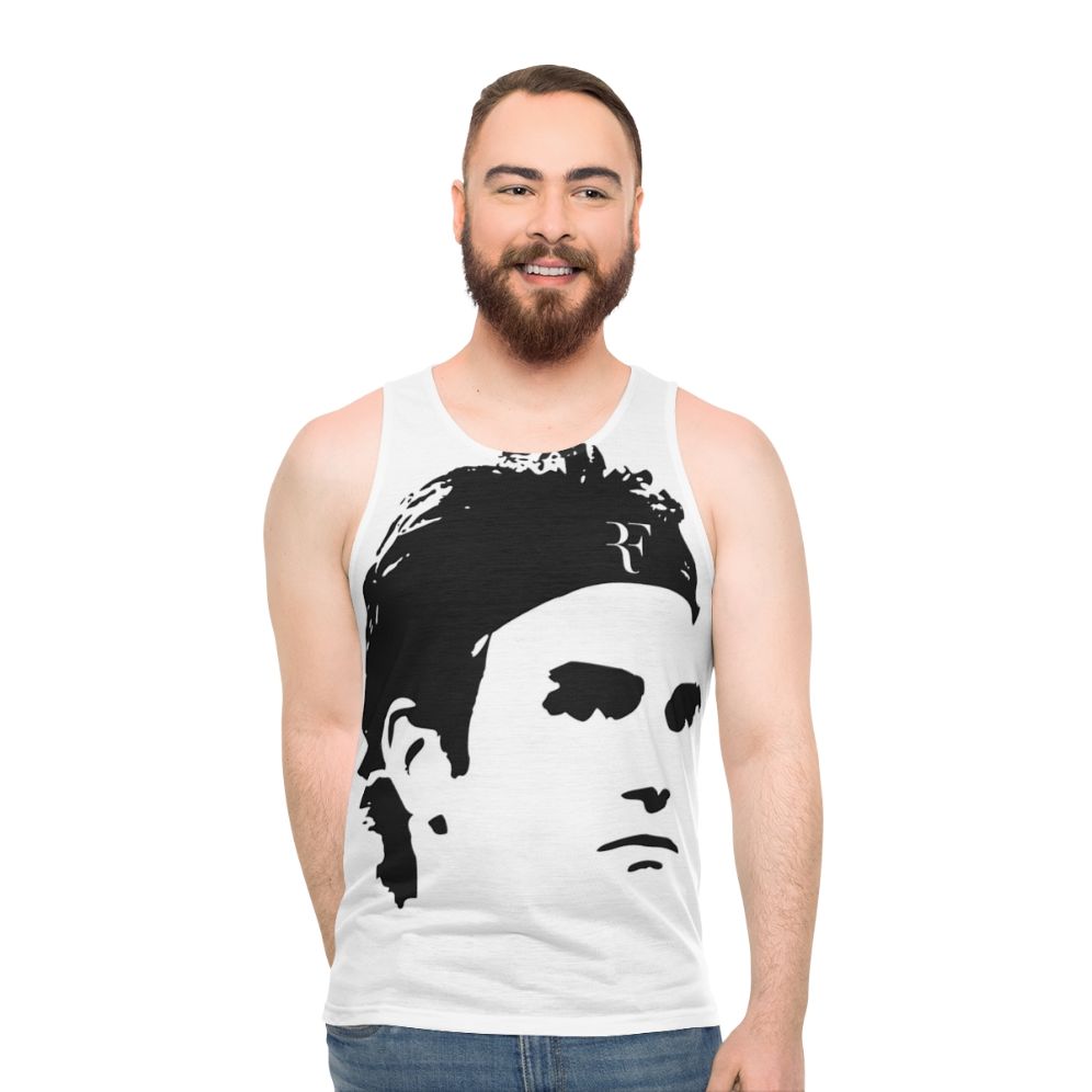RF Face Unisex Tank Top with Roger Federer Tennis Logo