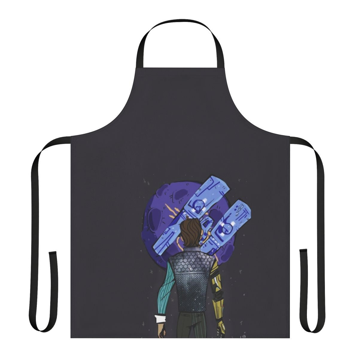 Rhys the Company Man inspired apron, featuring the character from the Borderlands video game series