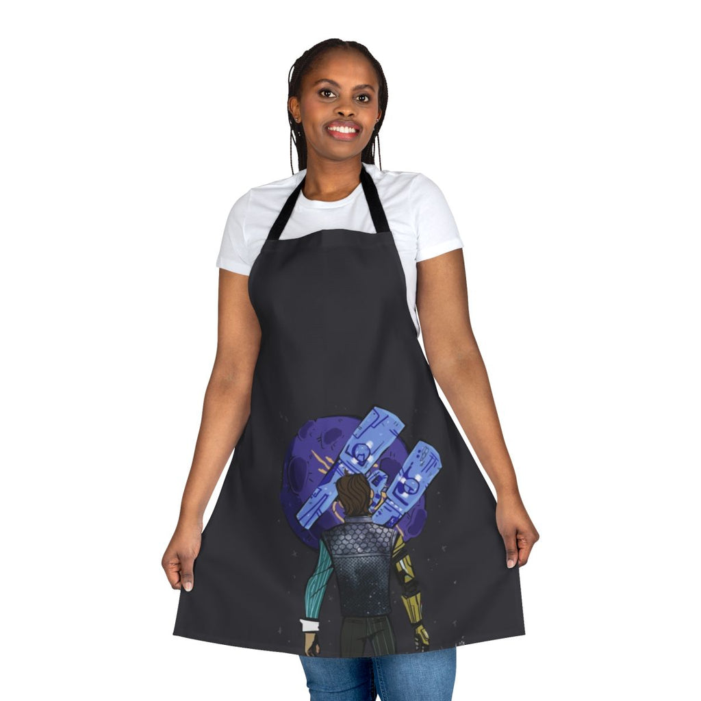 Rhys the Company Man inspired apron, featuring the character from the Borderlands video game series