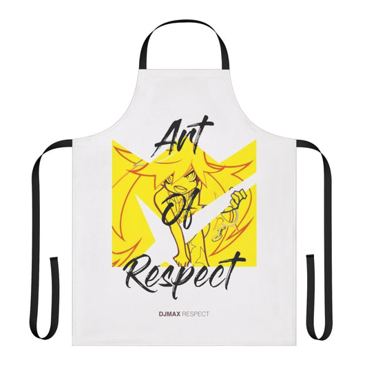 Djmax Emotional Sense Art-inspired apron with yellow and crown design