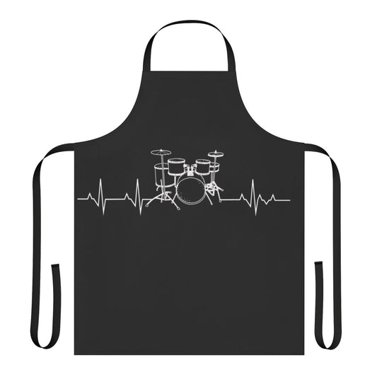 Drums Heartbeat Funny Drummer Apron