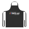 Ricky Bobby inspired apron with "If You Ain't First, You're Last" quote