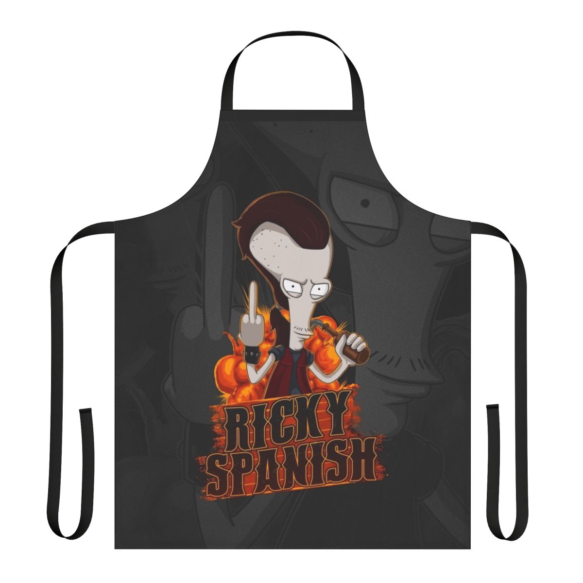 Ricky Spanish Apron featuring a design inspired by the animated comedy series American Dad
