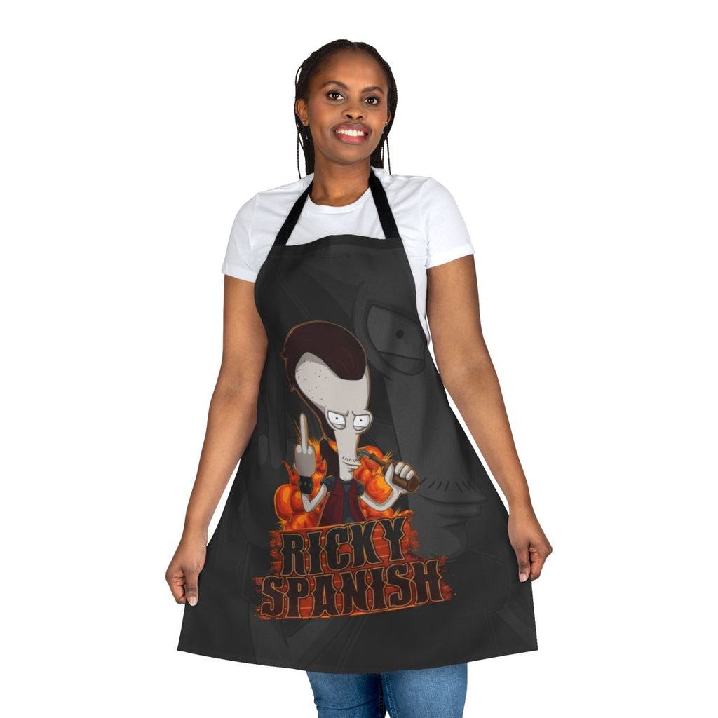 Ricky Spanish Apron featuring a design inspired by the animated comedy series American Dad