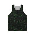 Riddler inspired unisex tank top with question mark design