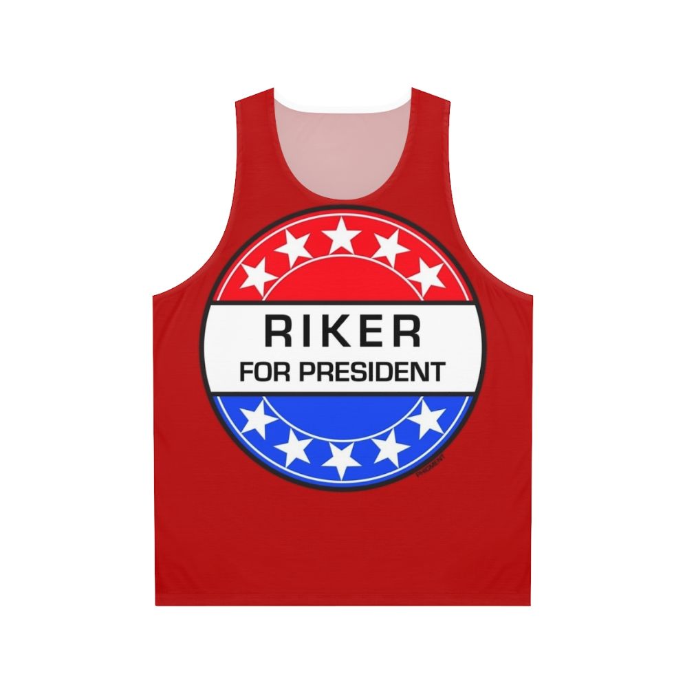 Riker For President Unisex Science Fiction Tank Top