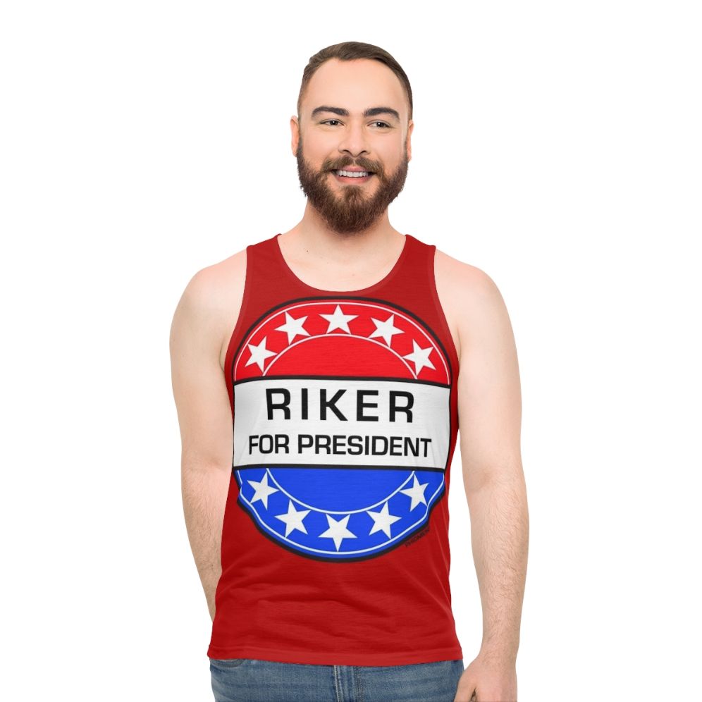 Riker For President Unisex Science Fiction Tank Top