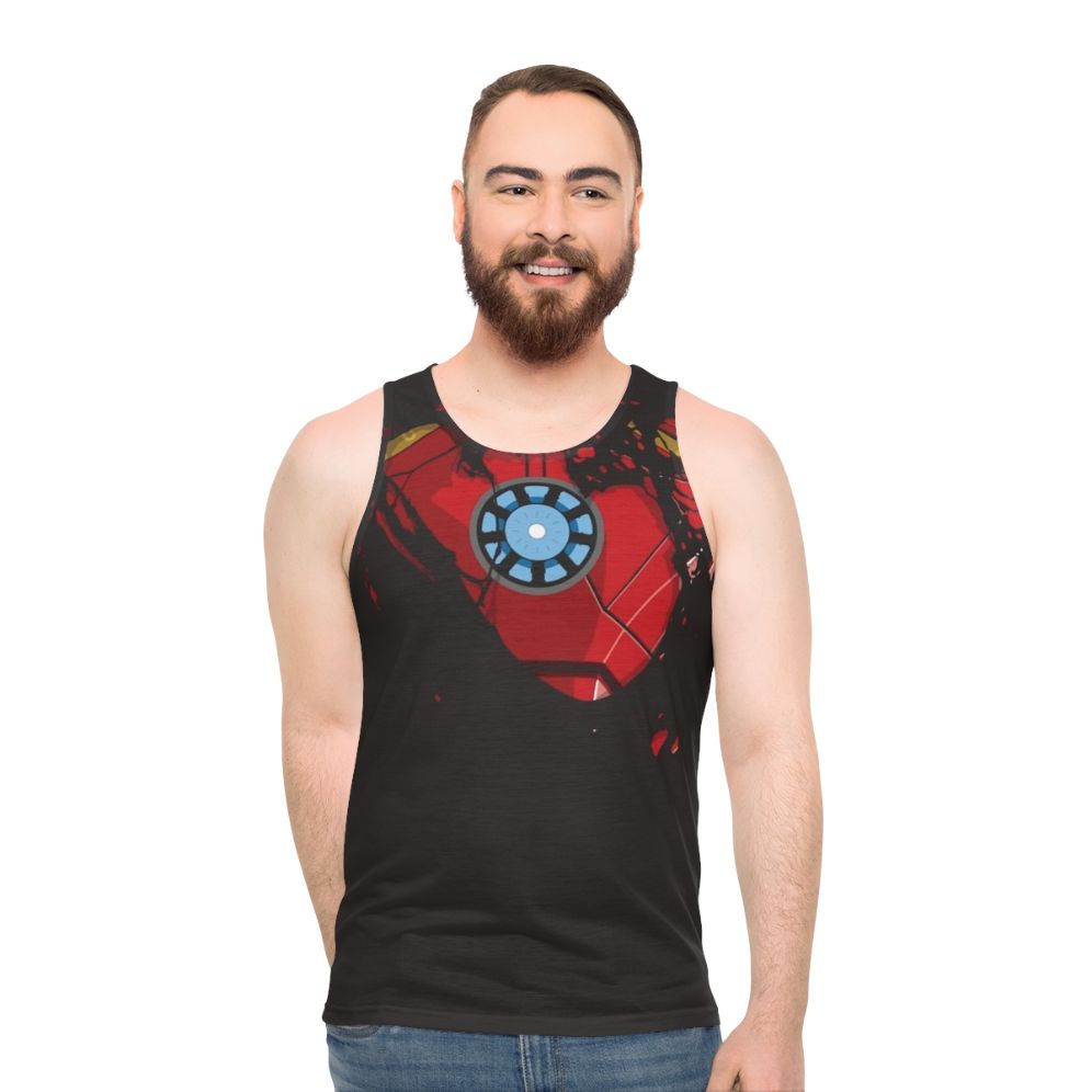 Ripped Reactor Unisex Marvel Comics Iron Man Superhero Tank Top