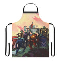 Risk of Rain 2 inspired apron featuring the game's iconic logo and characters