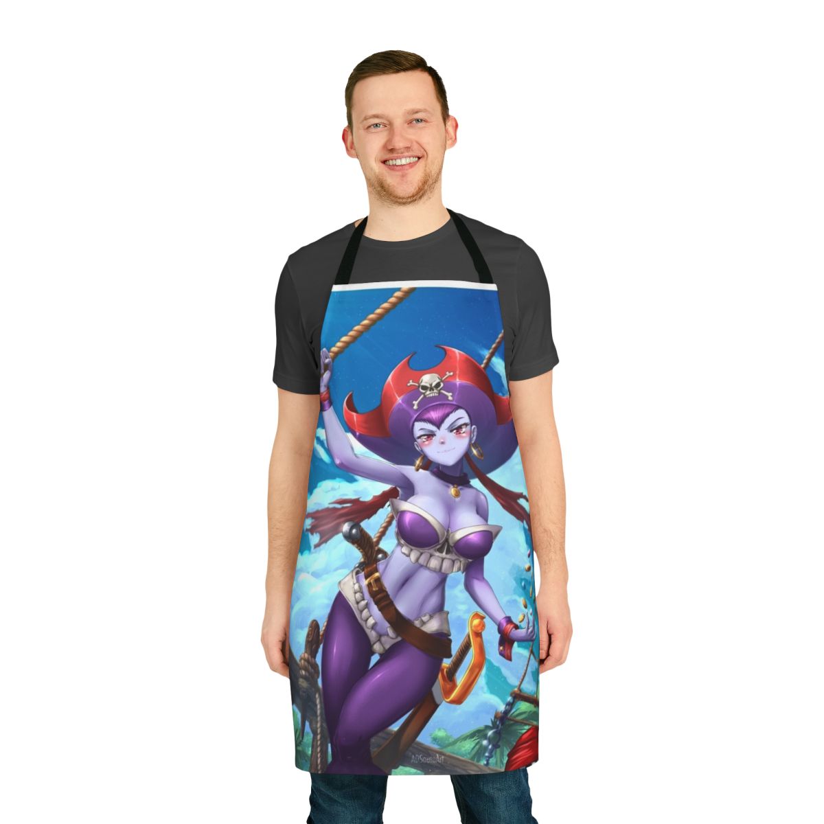 Apron featuring Risky Boots, the iconic pirate queen from the Shantae video game series