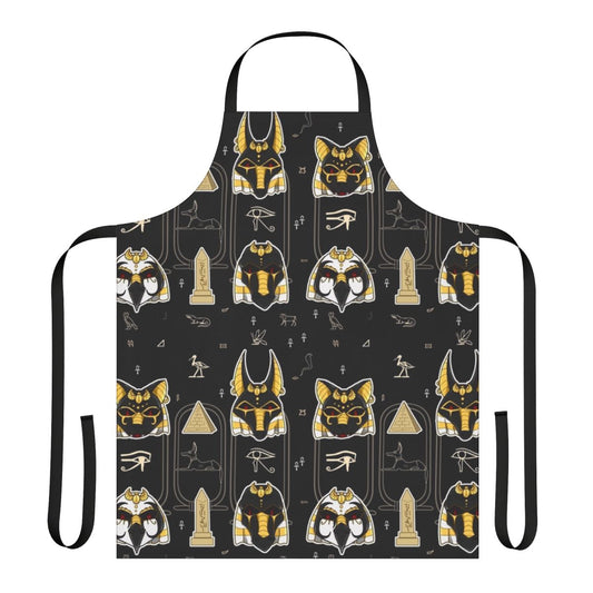 Kemetic ritual apron featuring ancient Egyptian deity symbols