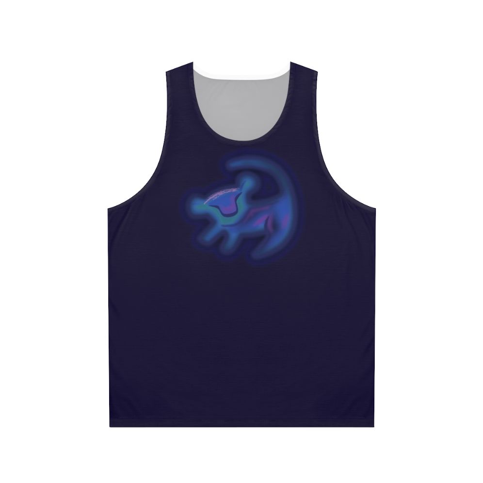 Unisex tank top with a roaring lion design, inspired by Disney's classic films