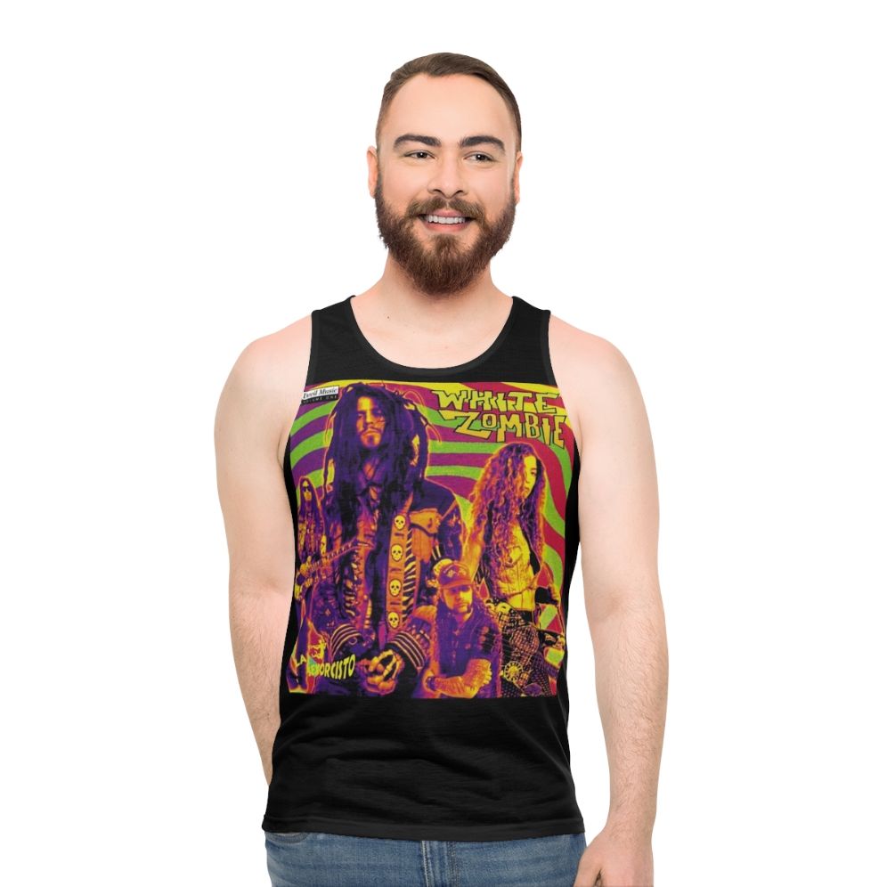 Rob Zombie inspired white unisex tank top