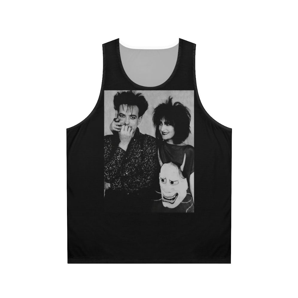 Unisex 80s music tank top featuring Robert Smith and Siouxsie Sioux