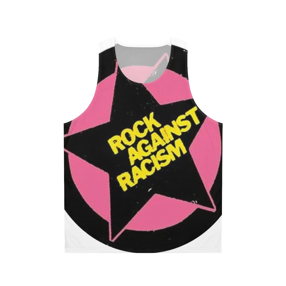 Unisex rock against racism tank top