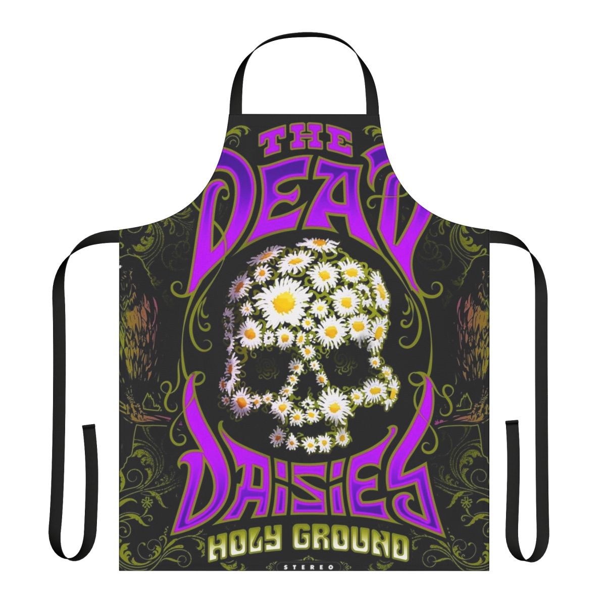 Rock band inspired apron for music fans and stage crew