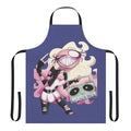A personalized apron featuring a rock-themed character design, perfect for music enthusiasts in the kitchen.
