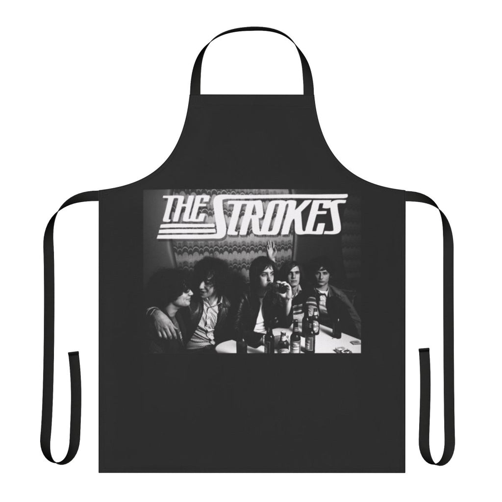 Rock-n-Roll inspired graphic apron featuring Strokes-inspired design