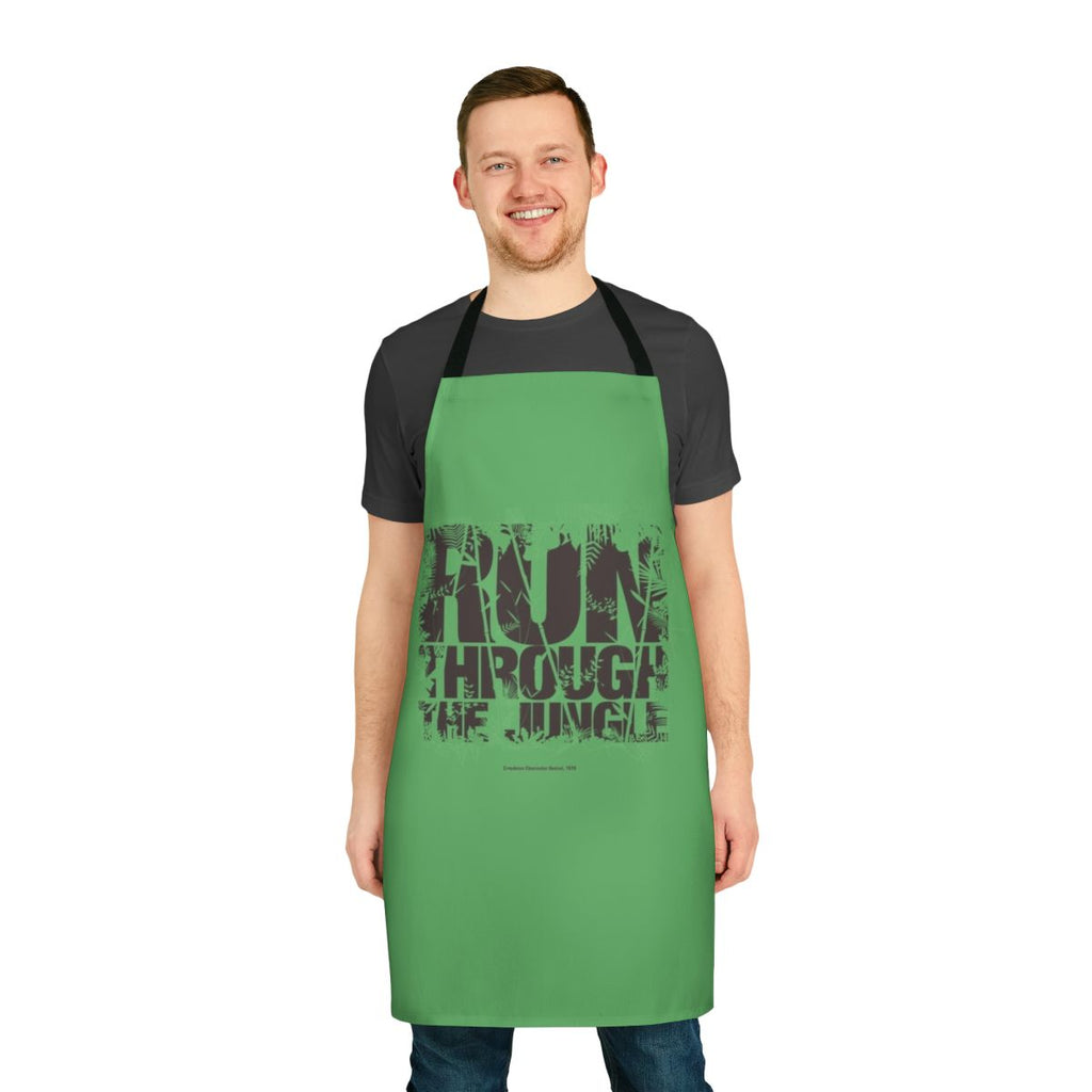 Rock n roll inspired minimalist design apron