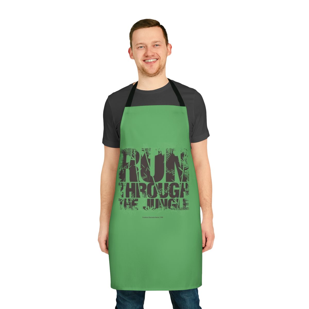 Rock n roll inspired minimalist design apron