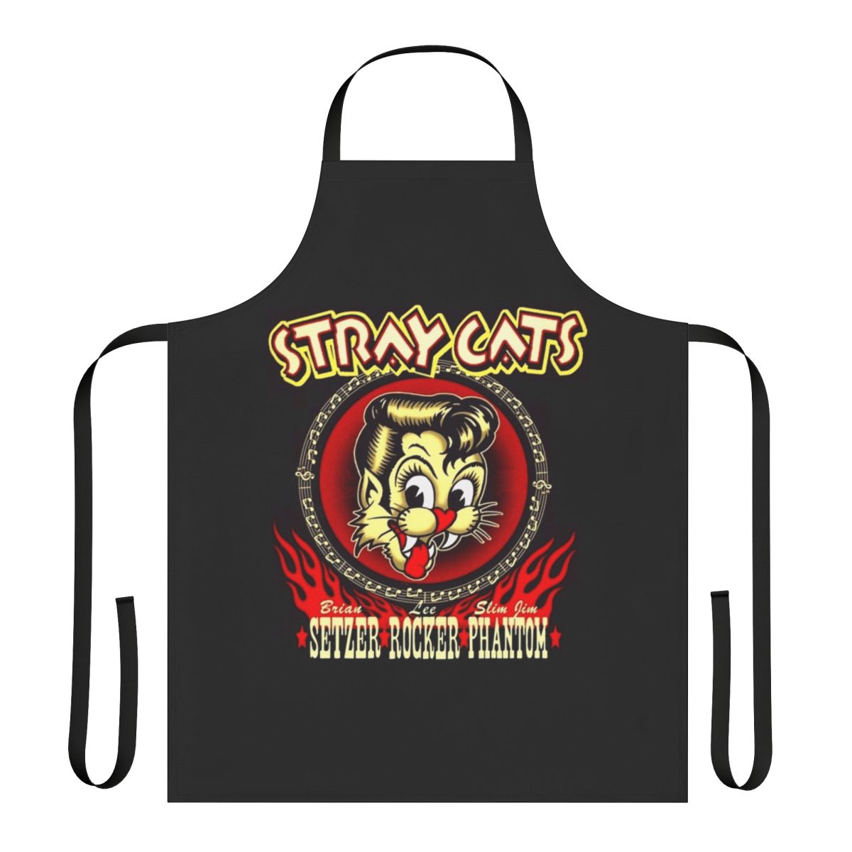 Stray Cats rockabilly-style apron featuring the Phantom design