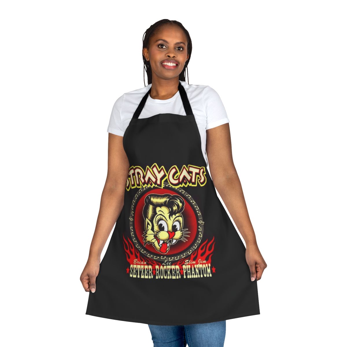 Stray Cats rockabilly-style apron featuring the Phantom design