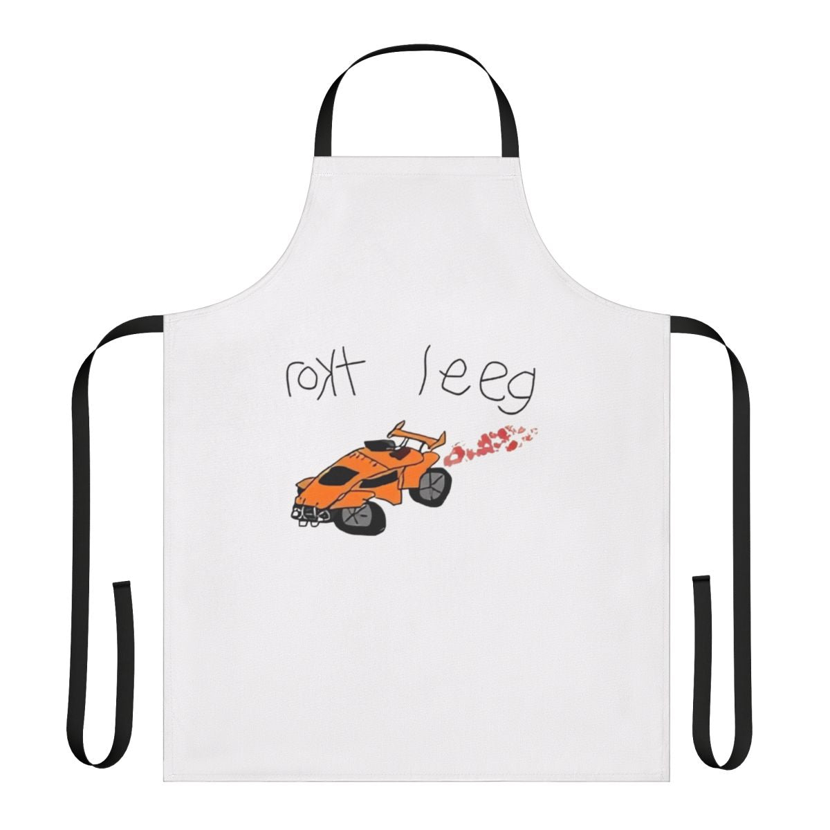 Rocket League inspired apron featuring team logos and player names