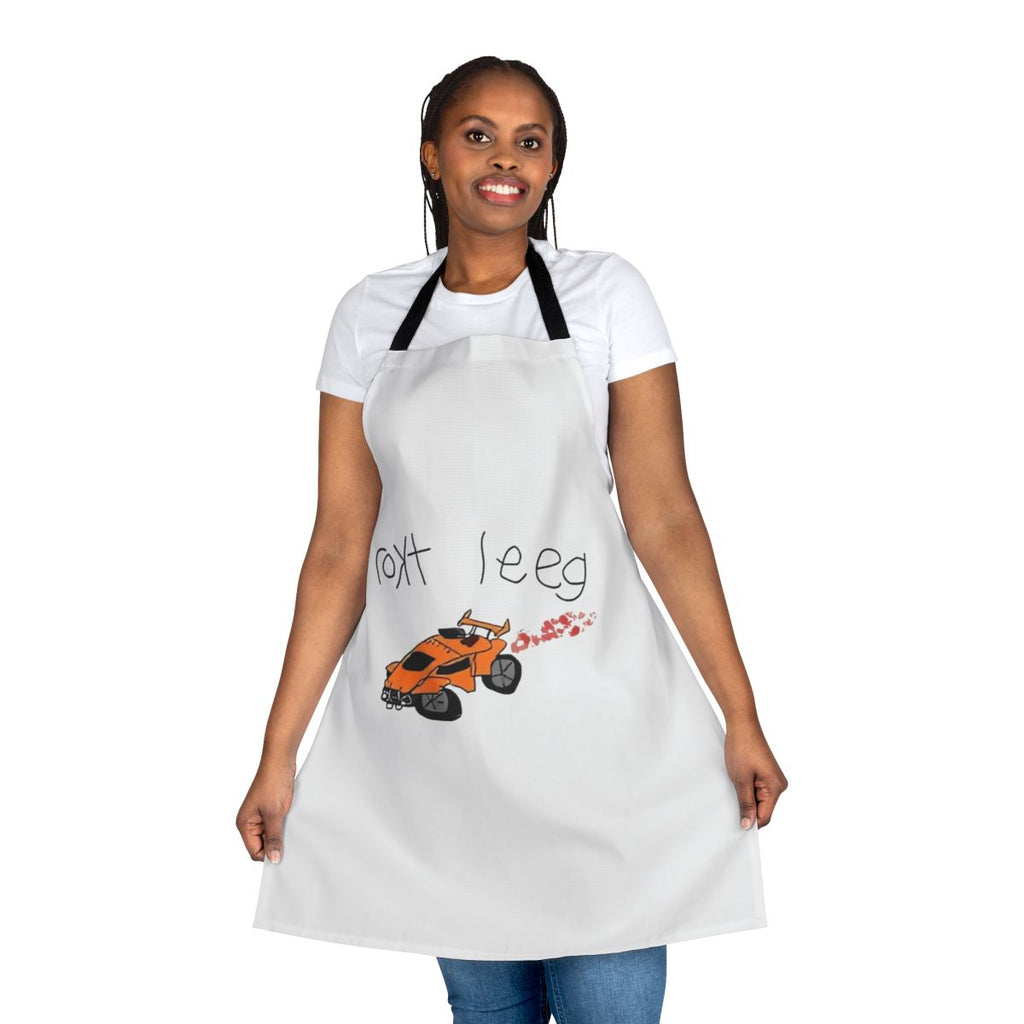 Rocket League inspired apron featuring team logos and player names