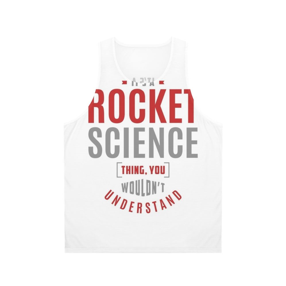 Unisex rocket science graphic tank top