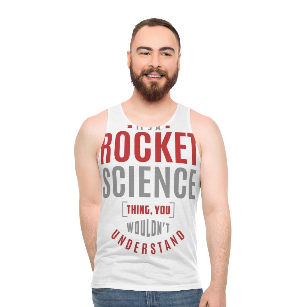 Unisex rocket science graphic tank top