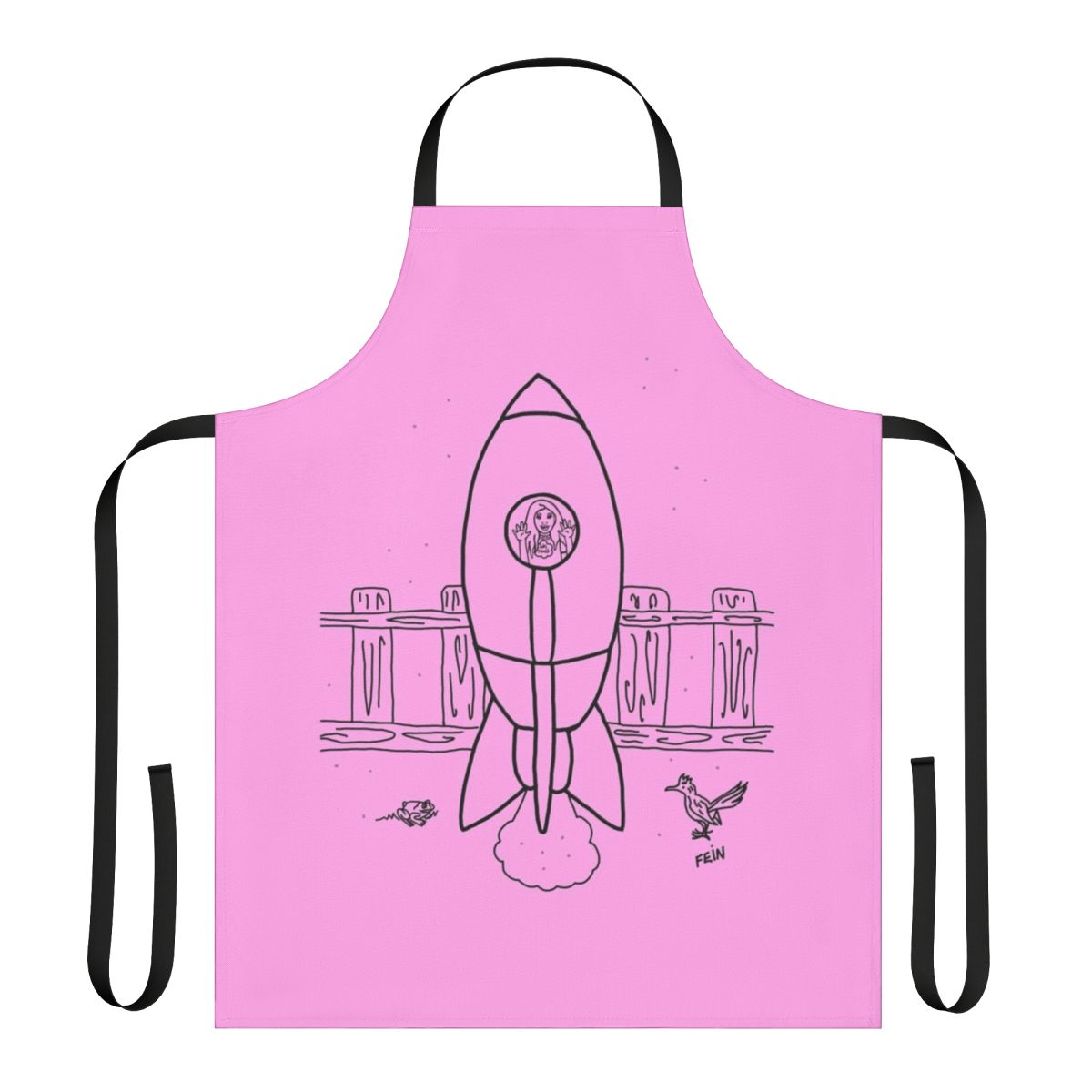 Blast Off Apron with Rocket Ship Design