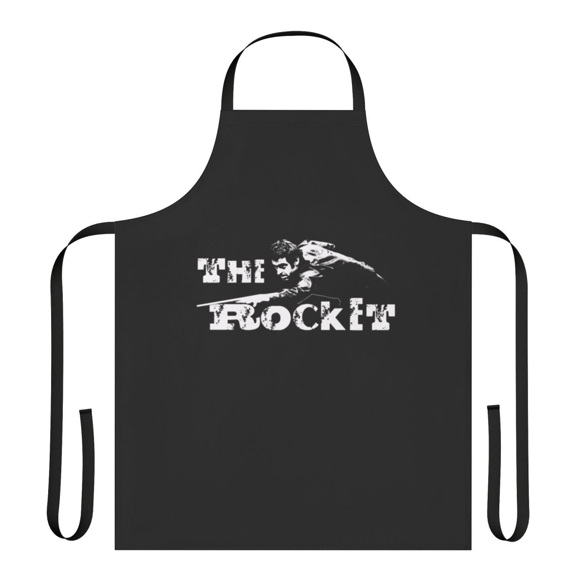 Stylish snooker and pool apron featuring a rocket design