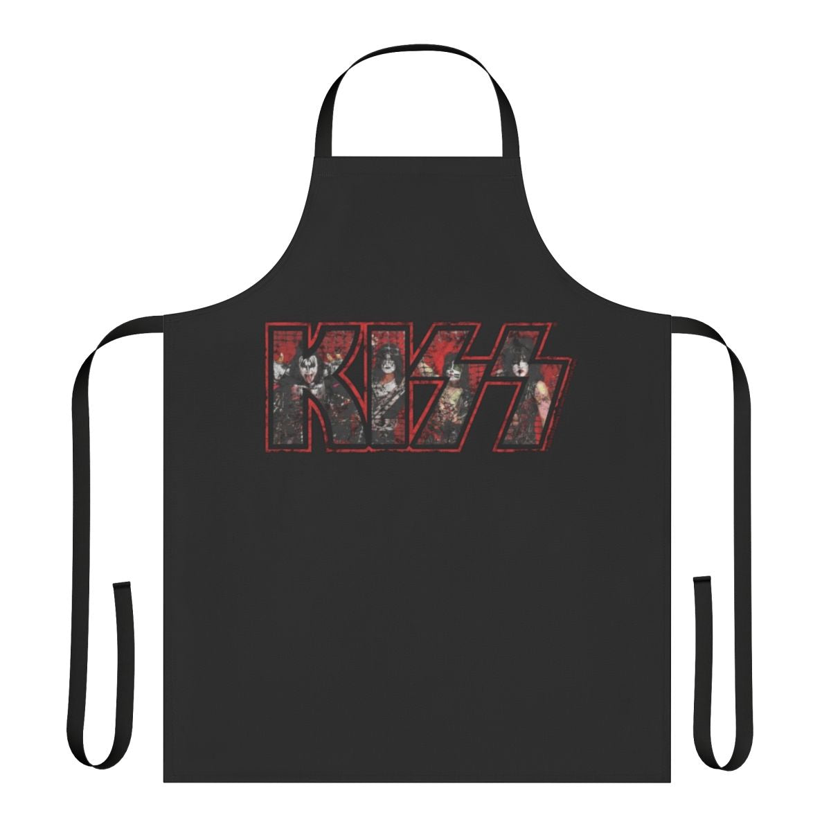 Apron featuring artistic design inspired by the legendary rock band KISS