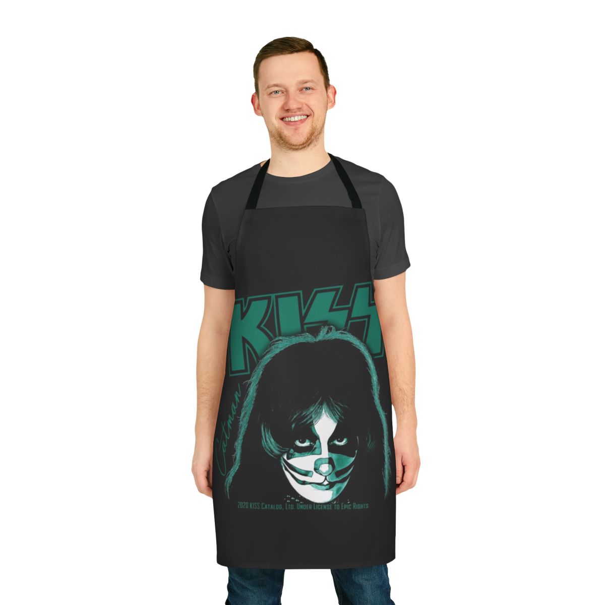 Rock band Kiss themed apron for music lovers