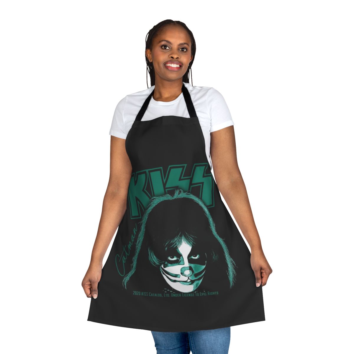 Rock band Kiss themed apron for music lovers