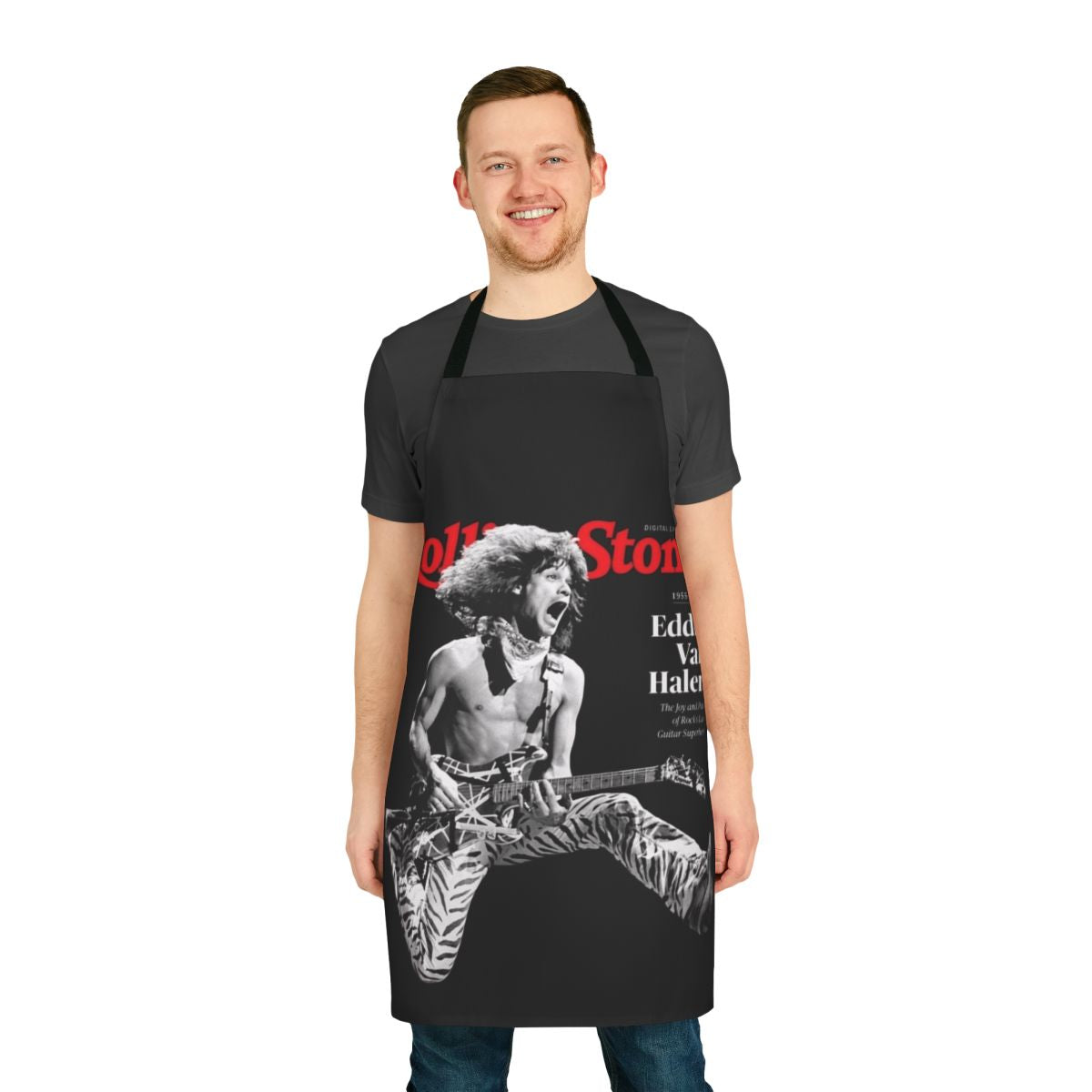 Fashionable rock-themed apron for music lovers and kitchen enthusiasts