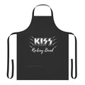 Apron with Kiss the Band logo and rock band design
