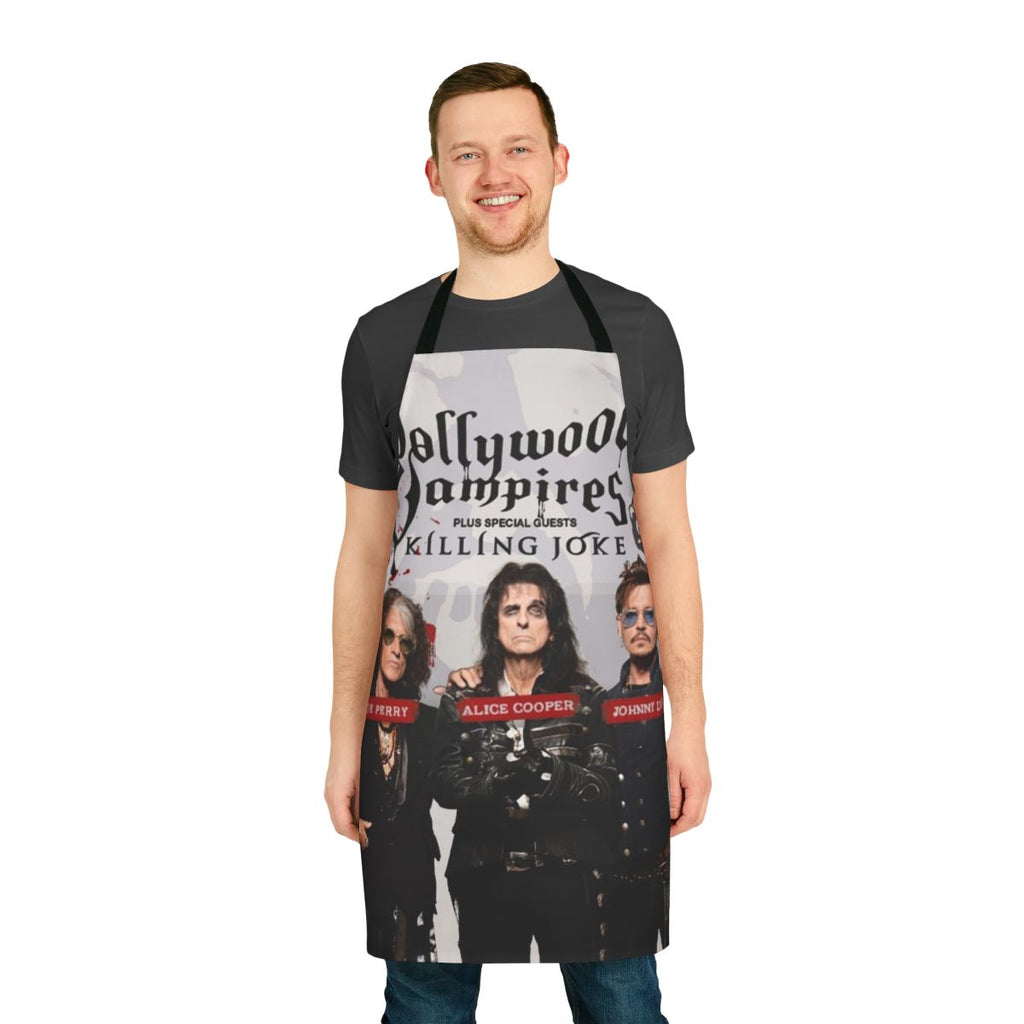 Apron featuring the Hollywood Vampires rock band logo and graphics