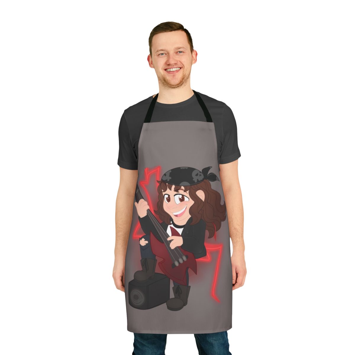 Eddie Munson inspired apron featuring the Master of Puppets album art