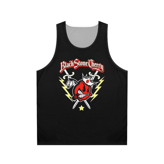 Rocking Hard Music Logo Unisex Black Tank Top