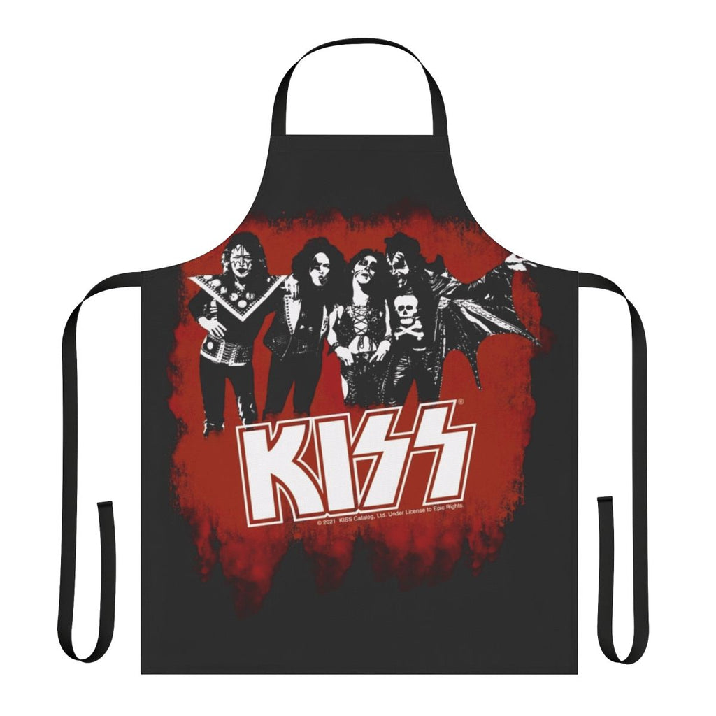 Apron featuring the iconic Kiss band logo and design