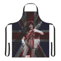 Union Jack-themed apron with Geezer Butler design, perfect for rock music enthusiasts